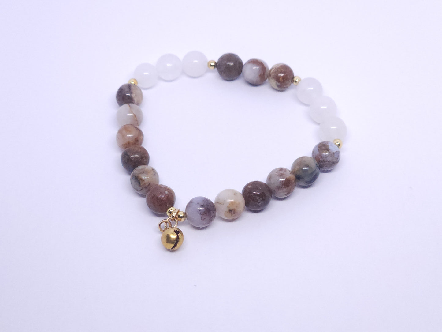 Bell - Pietersite & White Chalcedony Single Bracelet