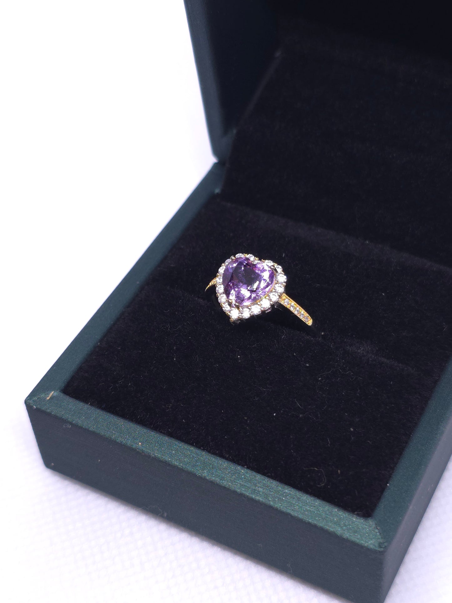 S925 - Amethyst Heart Ring