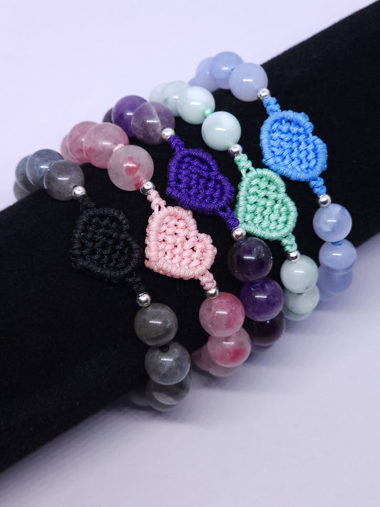Macrame Heart Bracelet