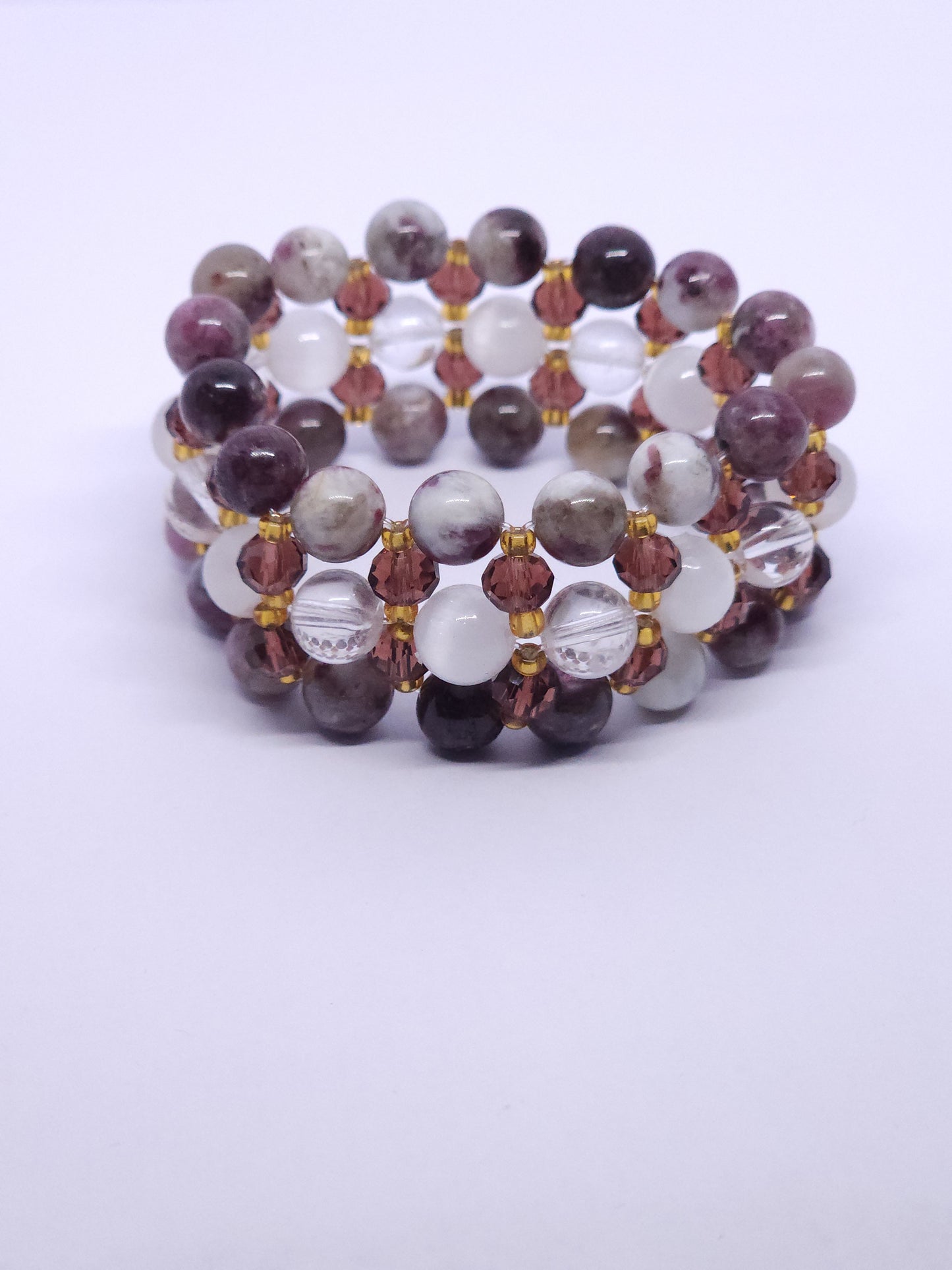 5-Layer Plum Blossom Tourmaline Bracelet