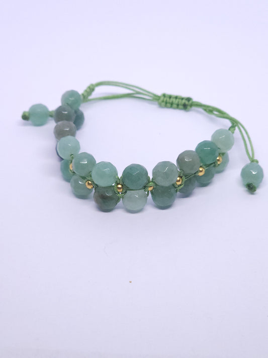 Green Aventurine Double Macrame Bracelet