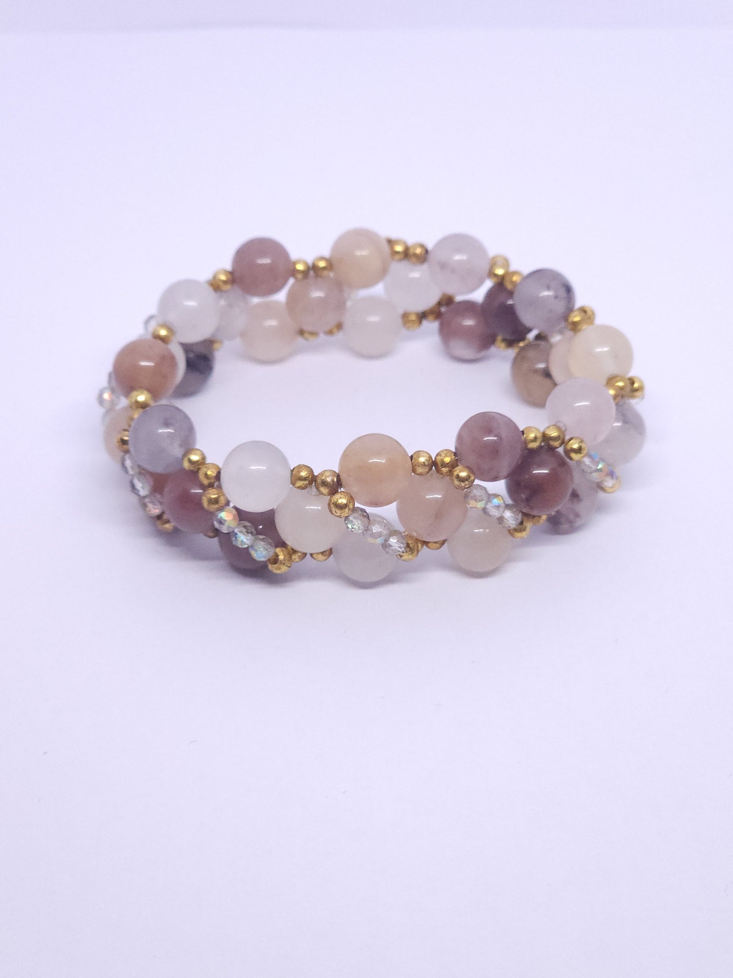 3-Layer Violet Quartz Bracelet