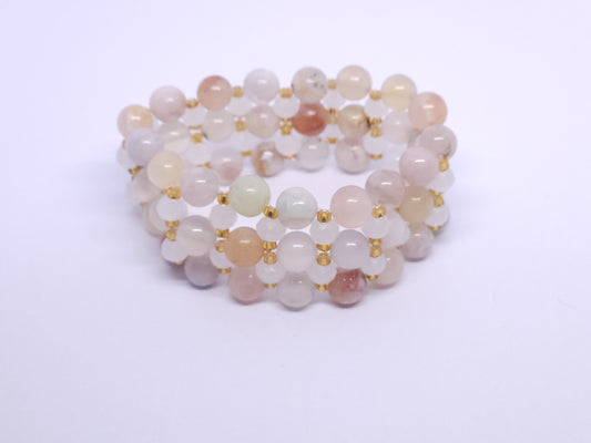5-Layer Flower Agate Bracelet