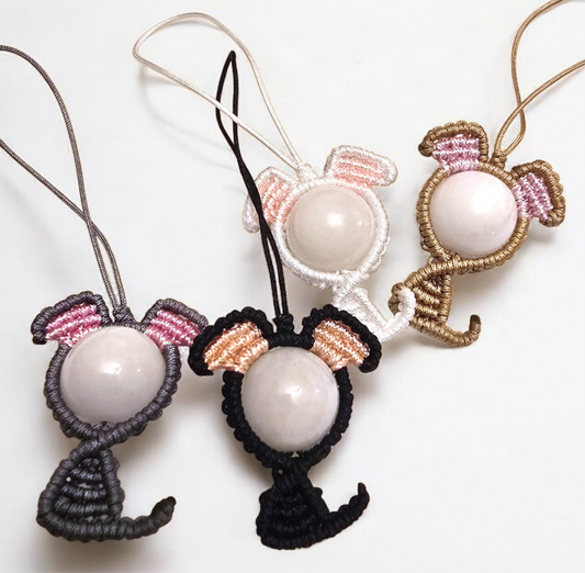 Macrame Puppy Phone/Bag Charm