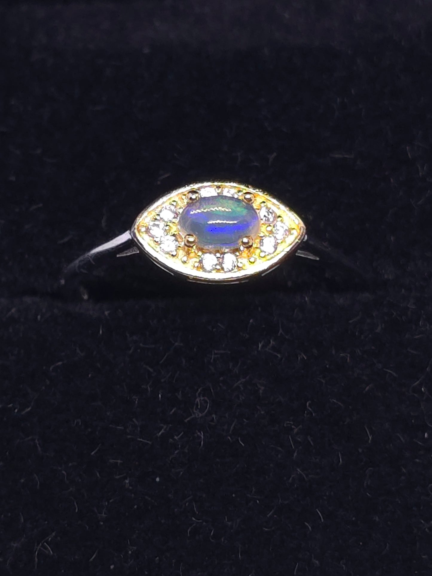 S925 - Opal Evil Eye Ring