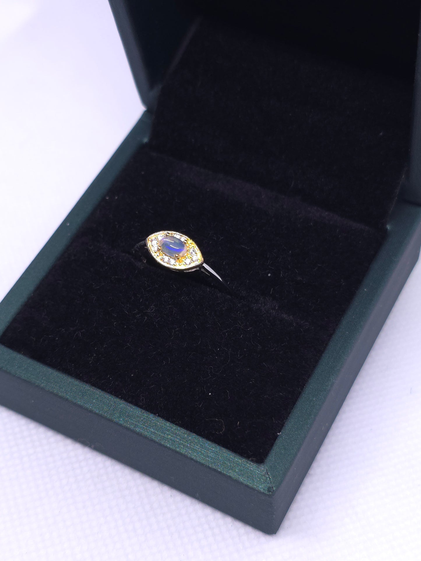 S925 - Opal Evil Eye Ring