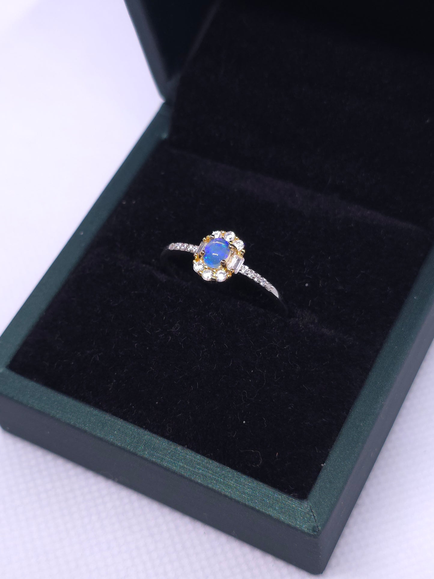 S925 - Opal Halo Ring