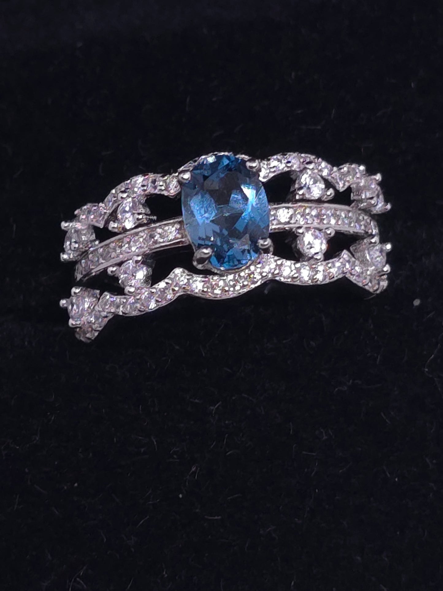 S925 - London Blue Topaz Cuff Ring