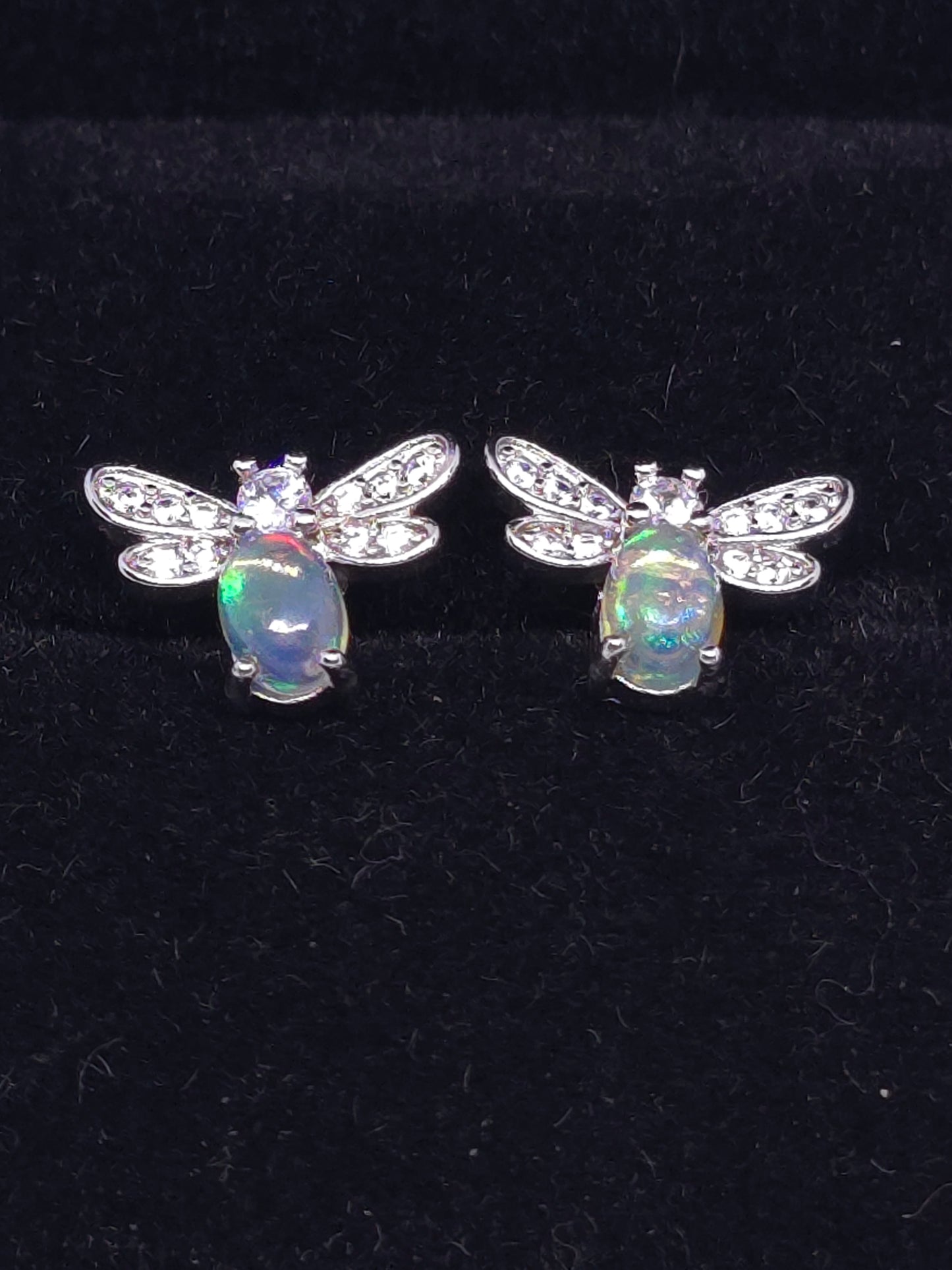 S925 - Opal Firefly Earrings