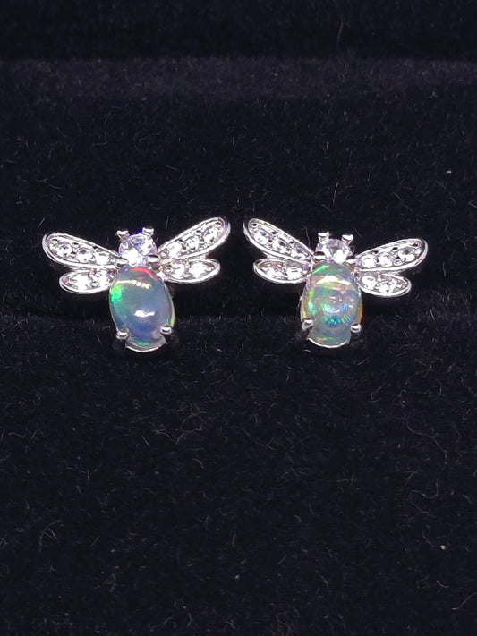 S925 - Opal Firefly Earrings