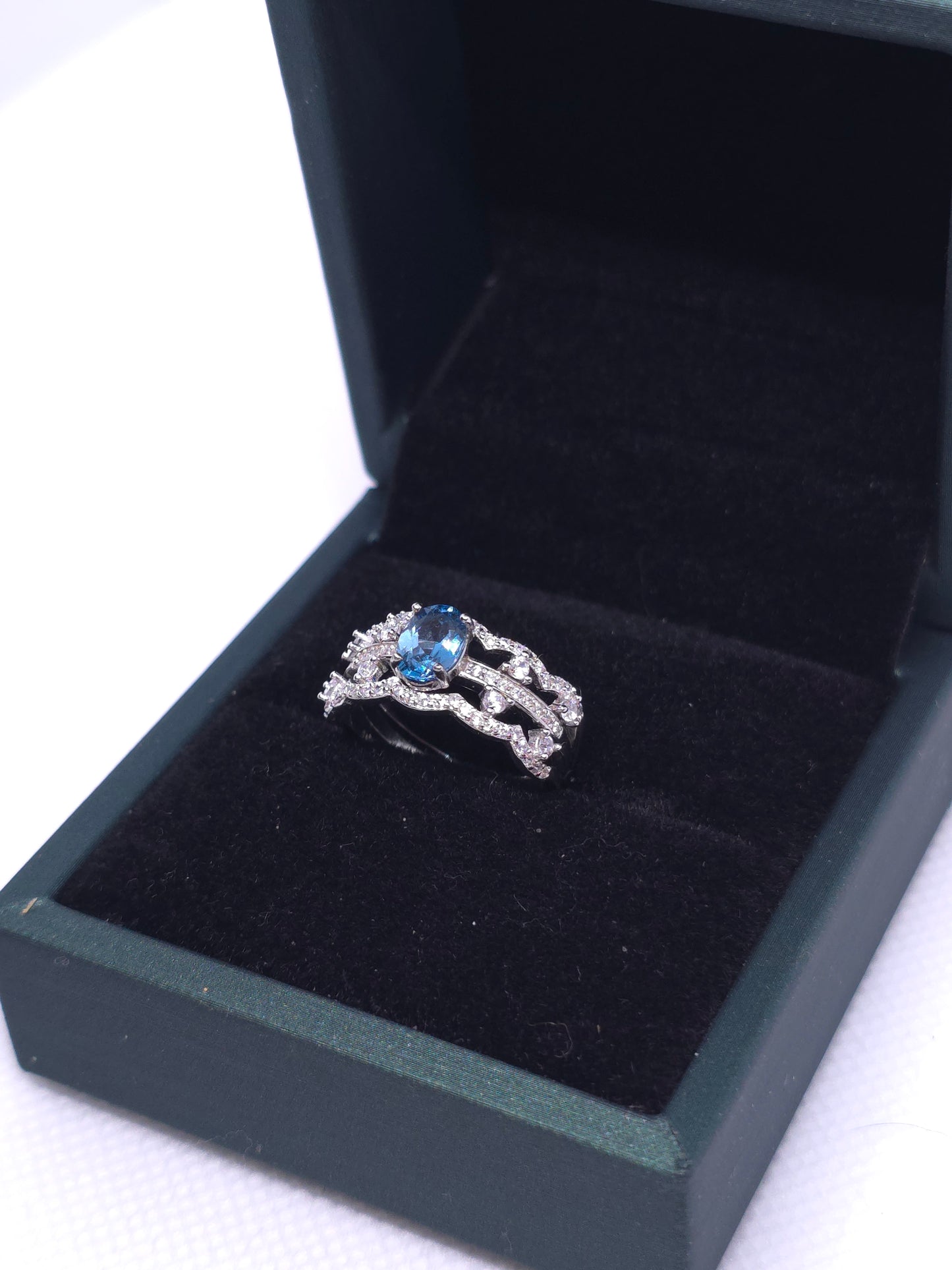 S925 - London Blue Topaz Cuff Ring