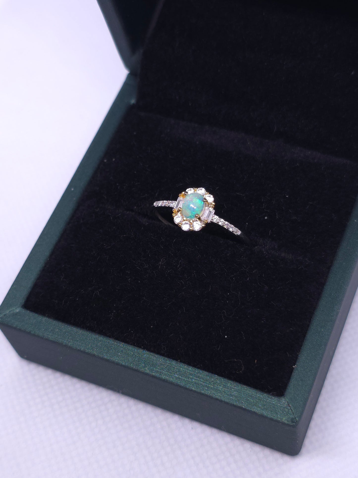 S925 - Opal Halo Ring