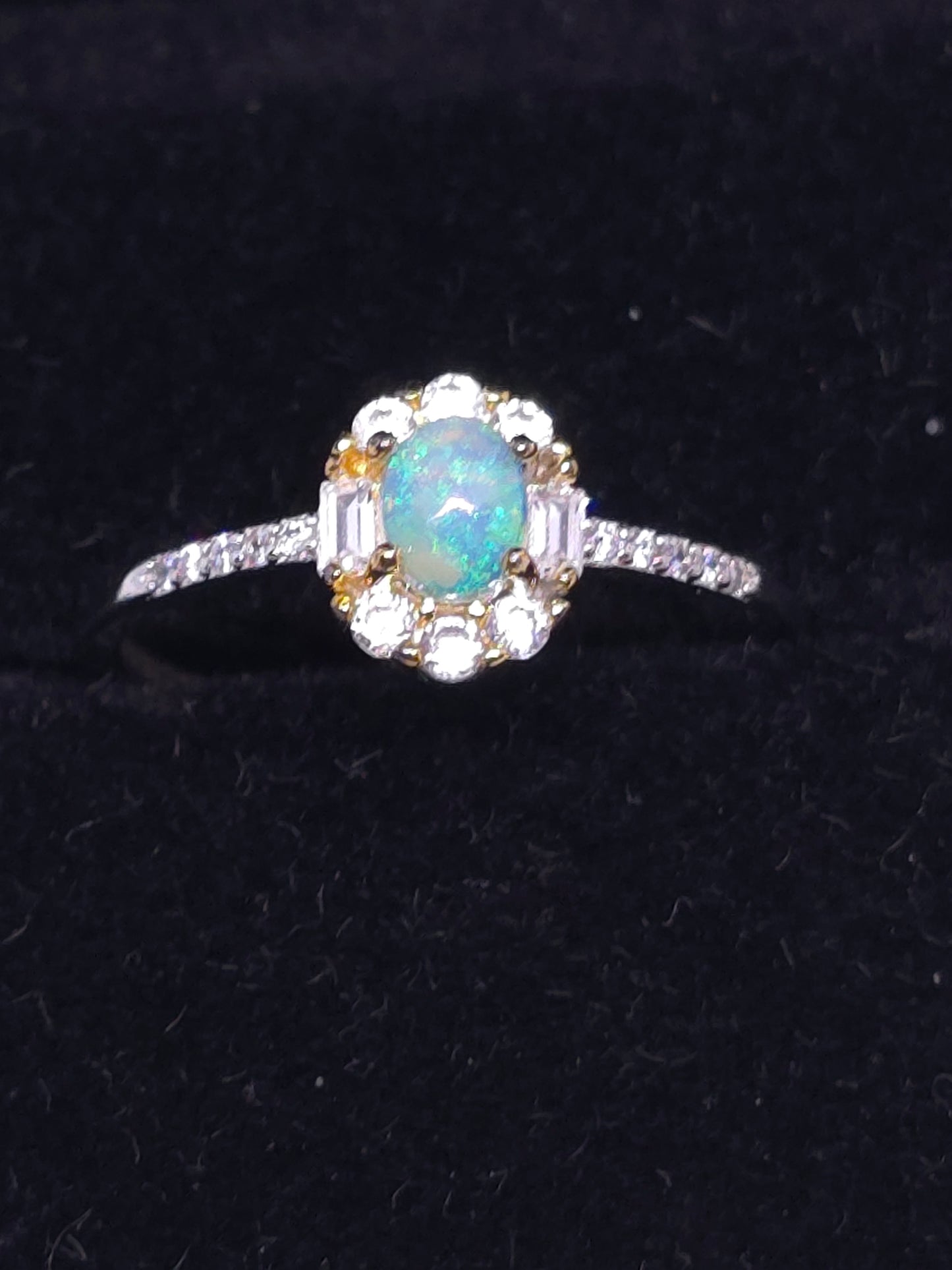 S925 - Opal Halo Ring