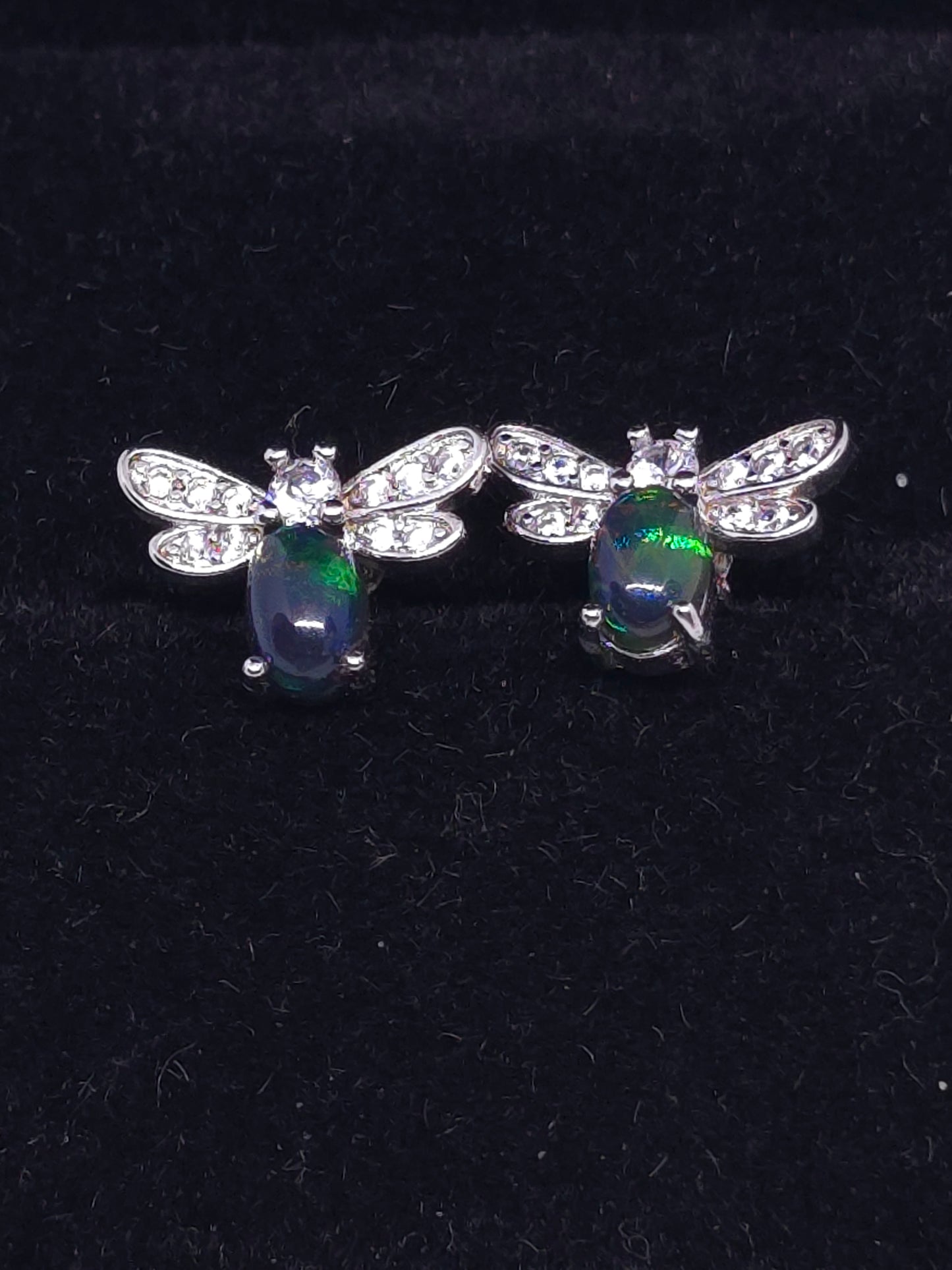 S925 - Opal Firefly Earrings