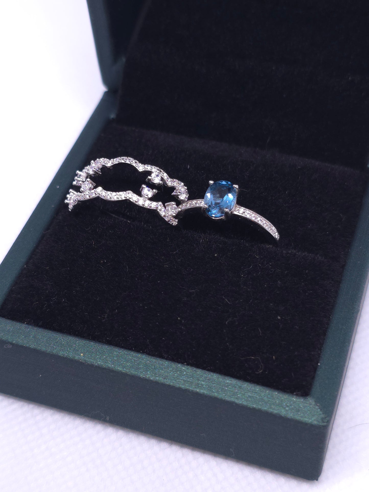 S925 - London Blue Topaz Cuff Ring